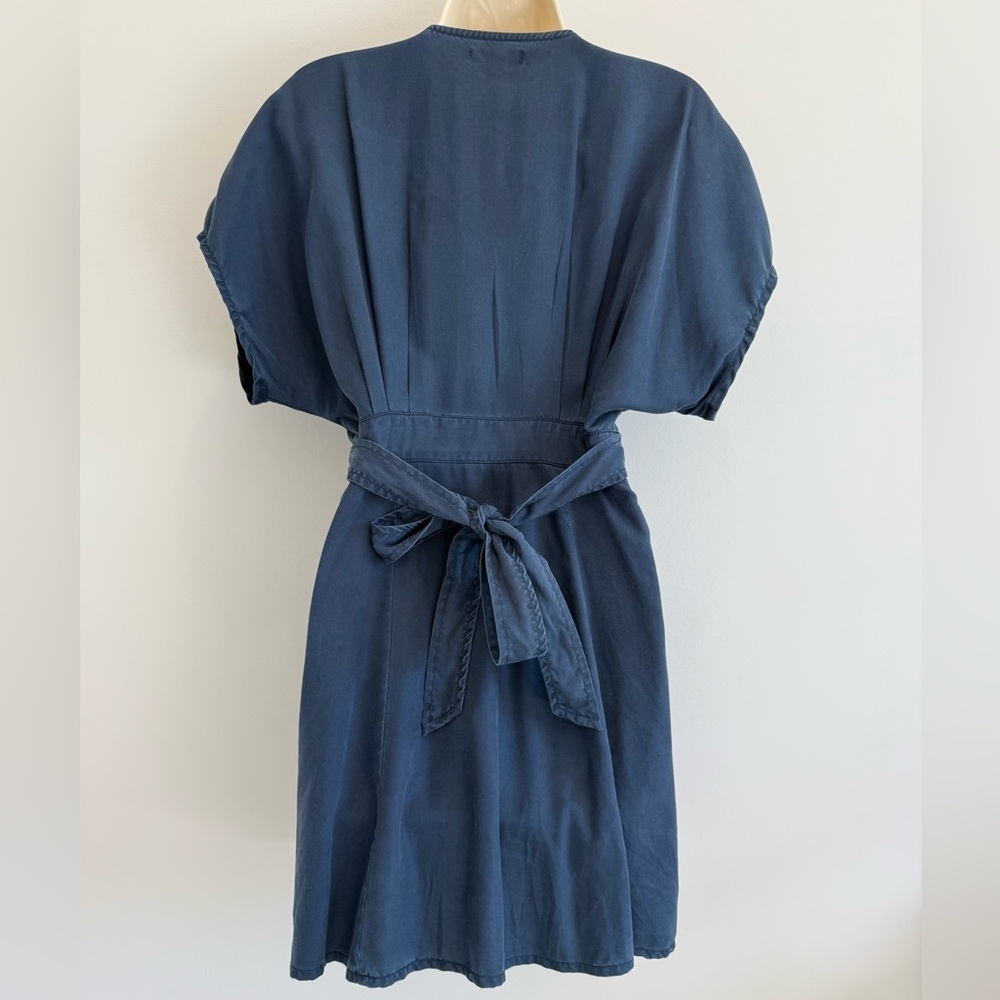 Quince Navy Blue Button-Down Dress - Picture 5 of 7